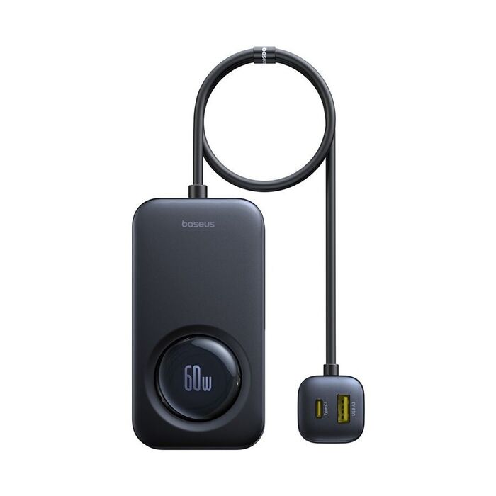 Carregador Auto Baseus PrimeTrip VW1 com Cabo Retrátil 60W