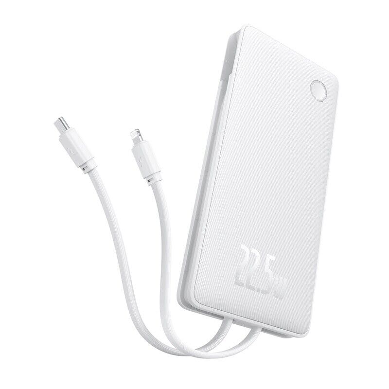 Airpow Lite Power Bank 10000mAh 22.5W Dual-Cable - Branca