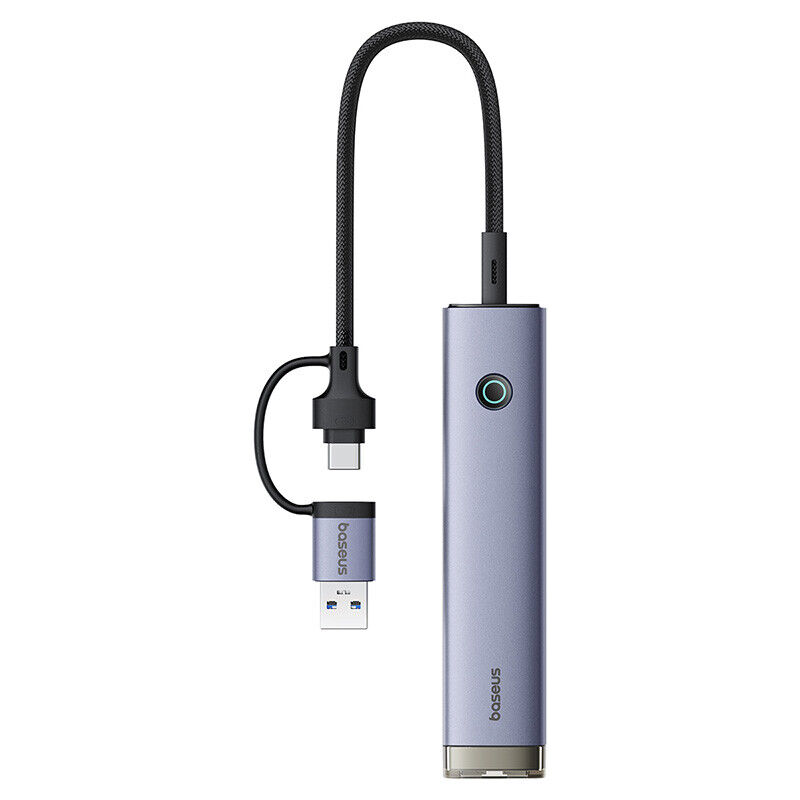 Hub Usb Baseus Ultrajoy Series 4-Port Hub Air Space Grey Usb-A - Type-C To Usb 3.0 - Rj45