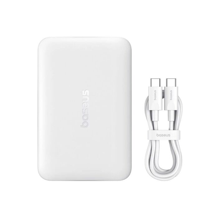 Powerbank Magnético Baseus Enerfill FM11 10.000mAh 30W – Moon White (Cabo USB-C)