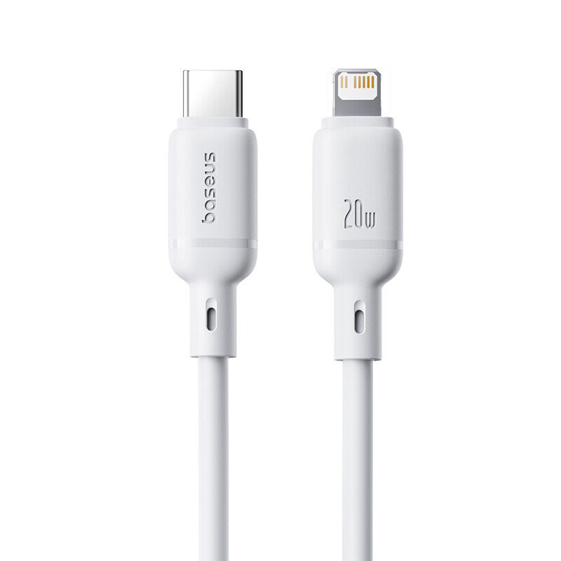 Baseus Cabo Silky Series Fast Charging Type-C To Ip 20W 1M Moon White
