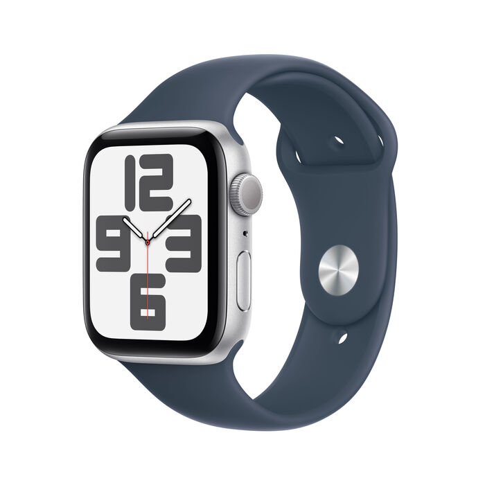 Apple Watch SE 2nd Gen GPS 40mm Alumínio Prateado c/ Bracelete Desportiva Azul Trovoada - S/M - MRE13QL/A