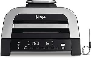 Ninja Foodi MAX DG551EU 6-in-1 Indoor Grill & Air Fryer with Smart Cooking Probe
