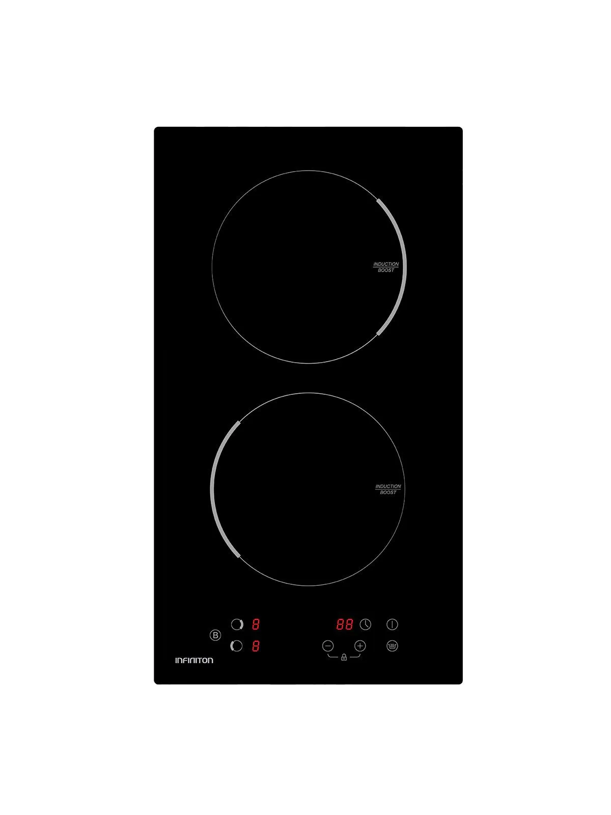 Placa de Indução INFINITON IND-230N | 2 Zonas | Largura 30 cm | Função BOOST | Preto
