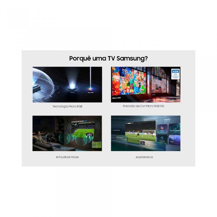 TV Samsung 65" Micro RGB UHD TMR65R85HAUXXC 