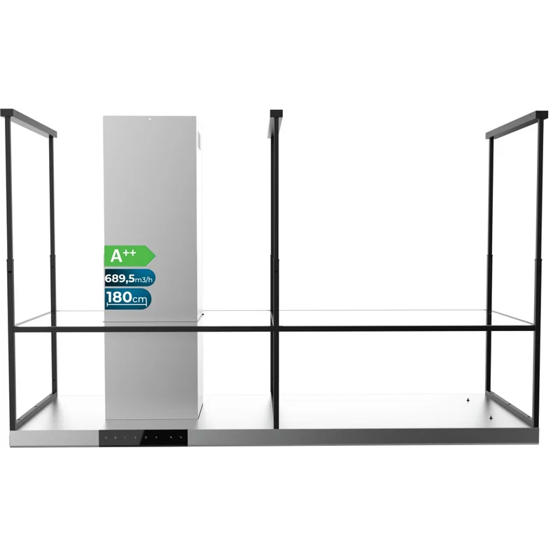 Campana Extractora Isla 180 cm Inox Succión 6895 m3h Clase A++ Cecotec