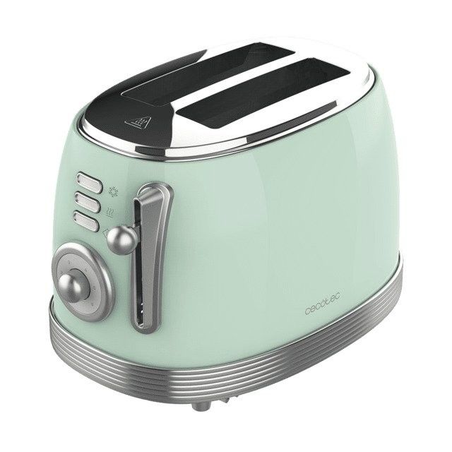 Tostadora Vertical Cecotec Toast&Taste 800 Vintage Light Green