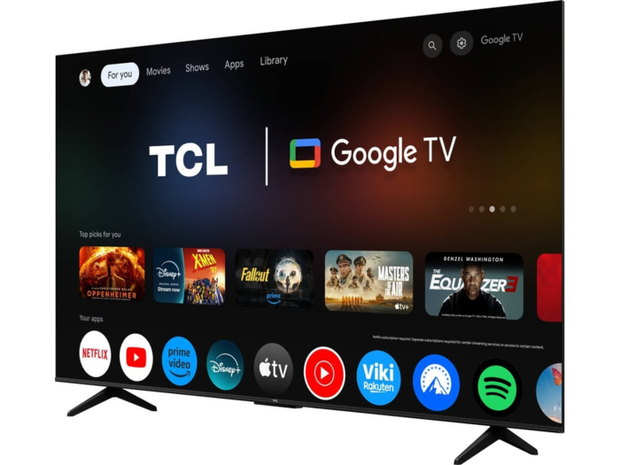  TV TCL 75" 75T69C QLED Smart TV Google TV 4K HDR