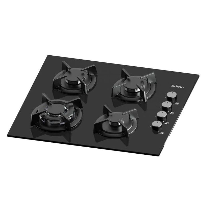 Orima ORP-67-VG PLACA Placa de Gás, 4 Queimadores, 60 cm, Preto - 5603883214714