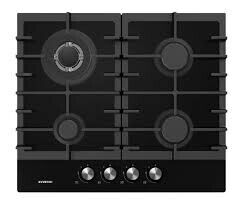 Placa de Gás Infiniton GG-429 – 60 cm, 4 Queimadores, Vidro Preto, Gás Natural/Butano