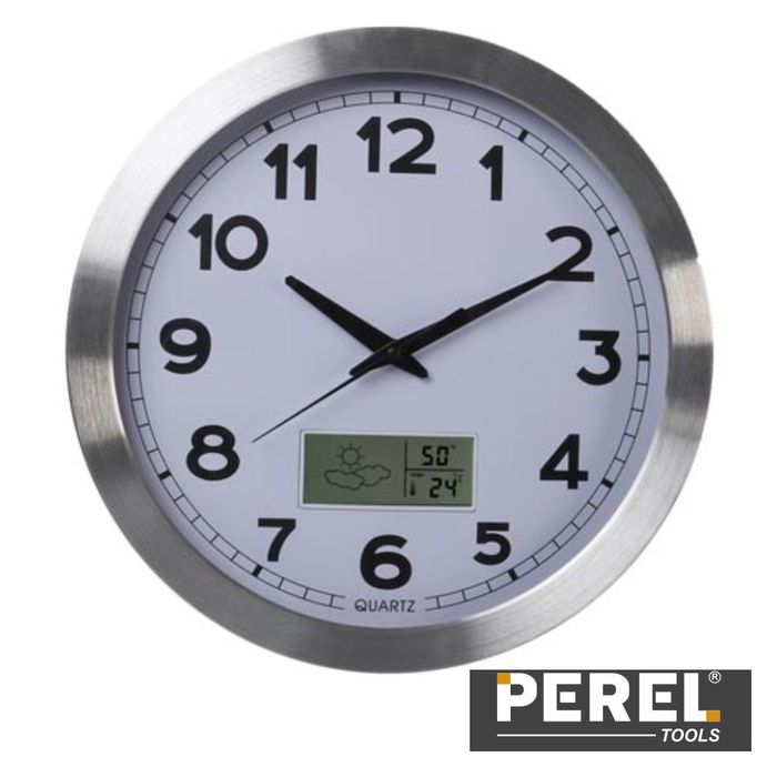 Relógio De Parede Ponteiros Termómetro Higrómetro WC102