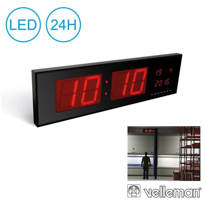 RELÓGIO LED DE PAREDE VELLEMAN WC208