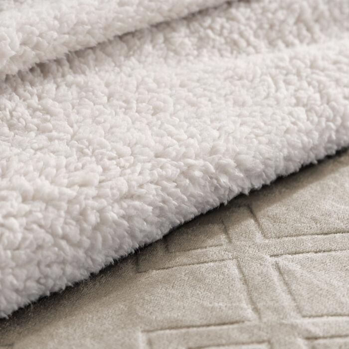Coral fleece comforter Borreguito Alpes - Beige