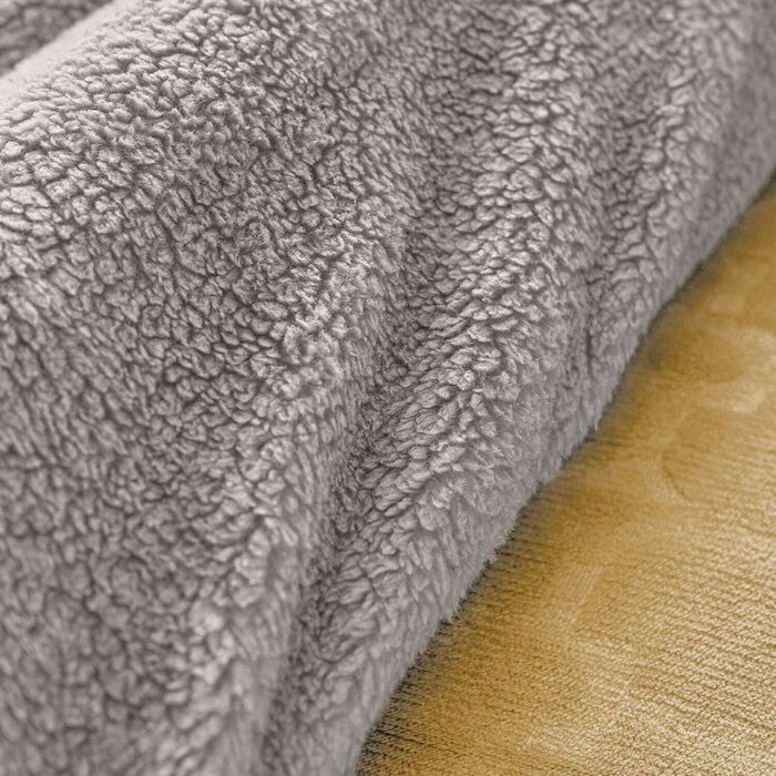 Coral fleece comforter Borreguito Apalaches - Yellow