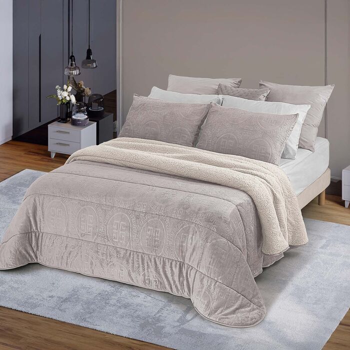 Coral fleece comforter Borreguito Cárpatos - Linen