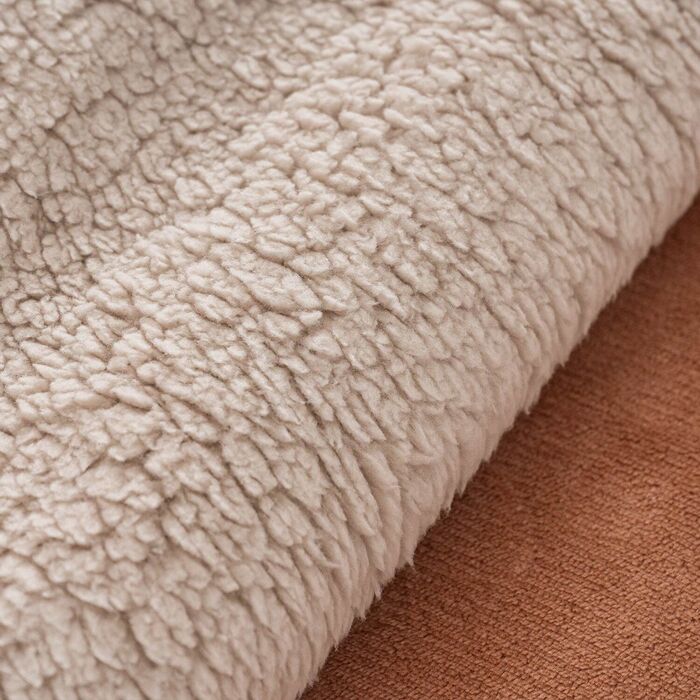 Coral fleece comforter Borreguito Himalaias - Terracotta