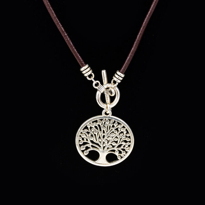 FYL - Colar em pele Tree - Castanho