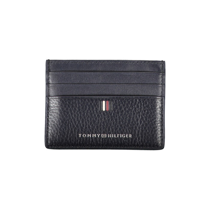 TOMMY HILFIGER - Porta cartões em pele - Homem - Azul Marinho