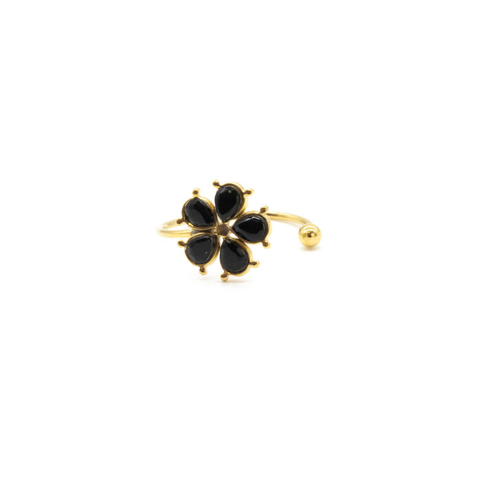 FYL - Anel em aço Bloom - Dourado
