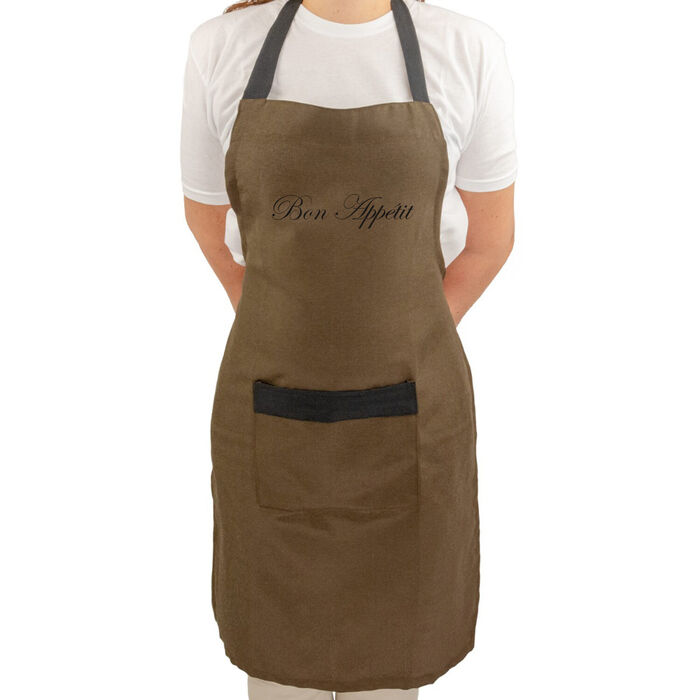 Brown and black chest apron - Personalized