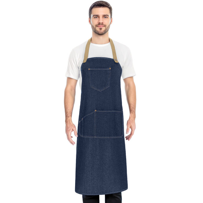 FYL - Denim chest apron Coriander - Unisex