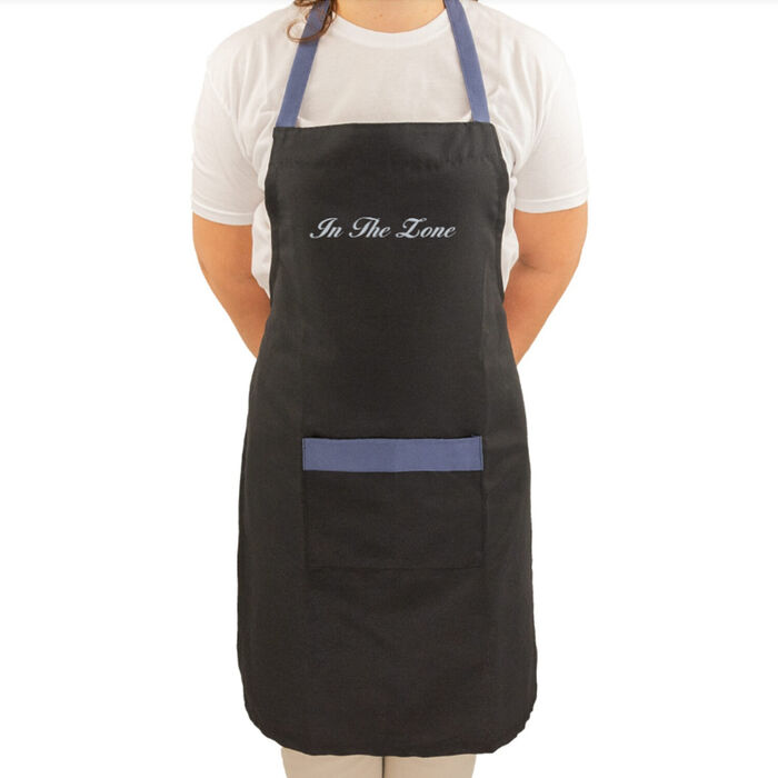 Black and blue chest apron - Personalized