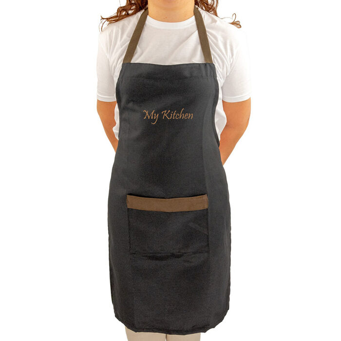 Black and brown chest apron - Personalized