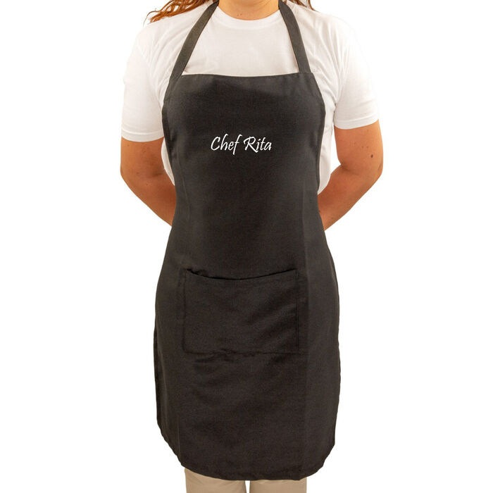 Black chest apron - Personalized