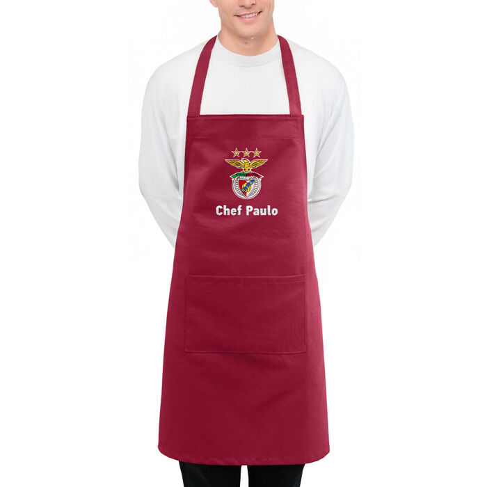 BENFICA - Anti-stain apron - Bordeaux - Personalized