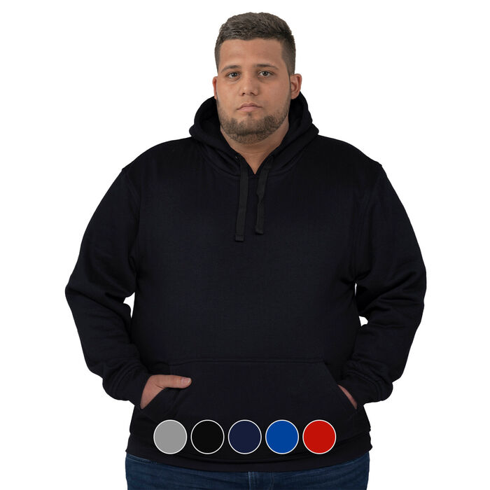 Big Size - Hooded Sports Sweatshirt - Man