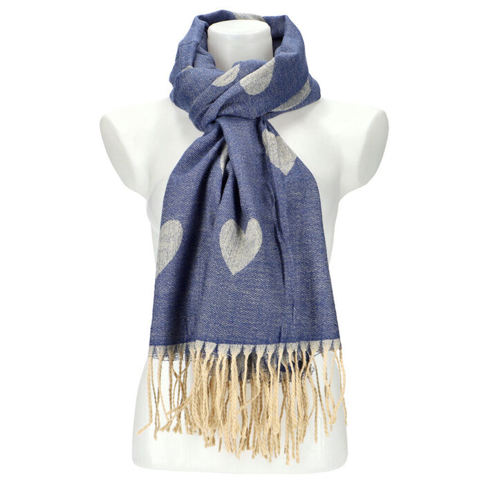 FYL - Cachecol Hearts - Mulher - Azul