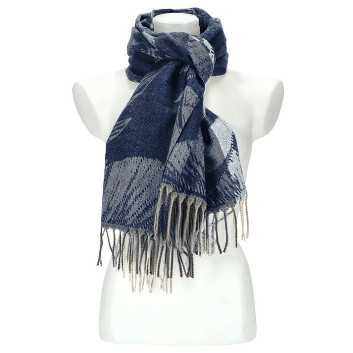 FYL - Cachecol Leaf - Mulher - Azul Marinho