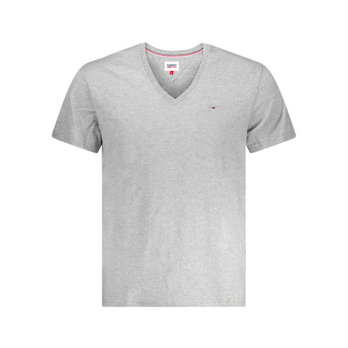 TOMMY HILFIGER - T-shirt com decote em V - Homem - Cinza