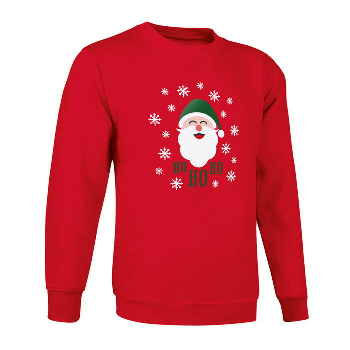 FYL - Sweatshirt de Natal Santa Klaus - Vermelho - Unissexo