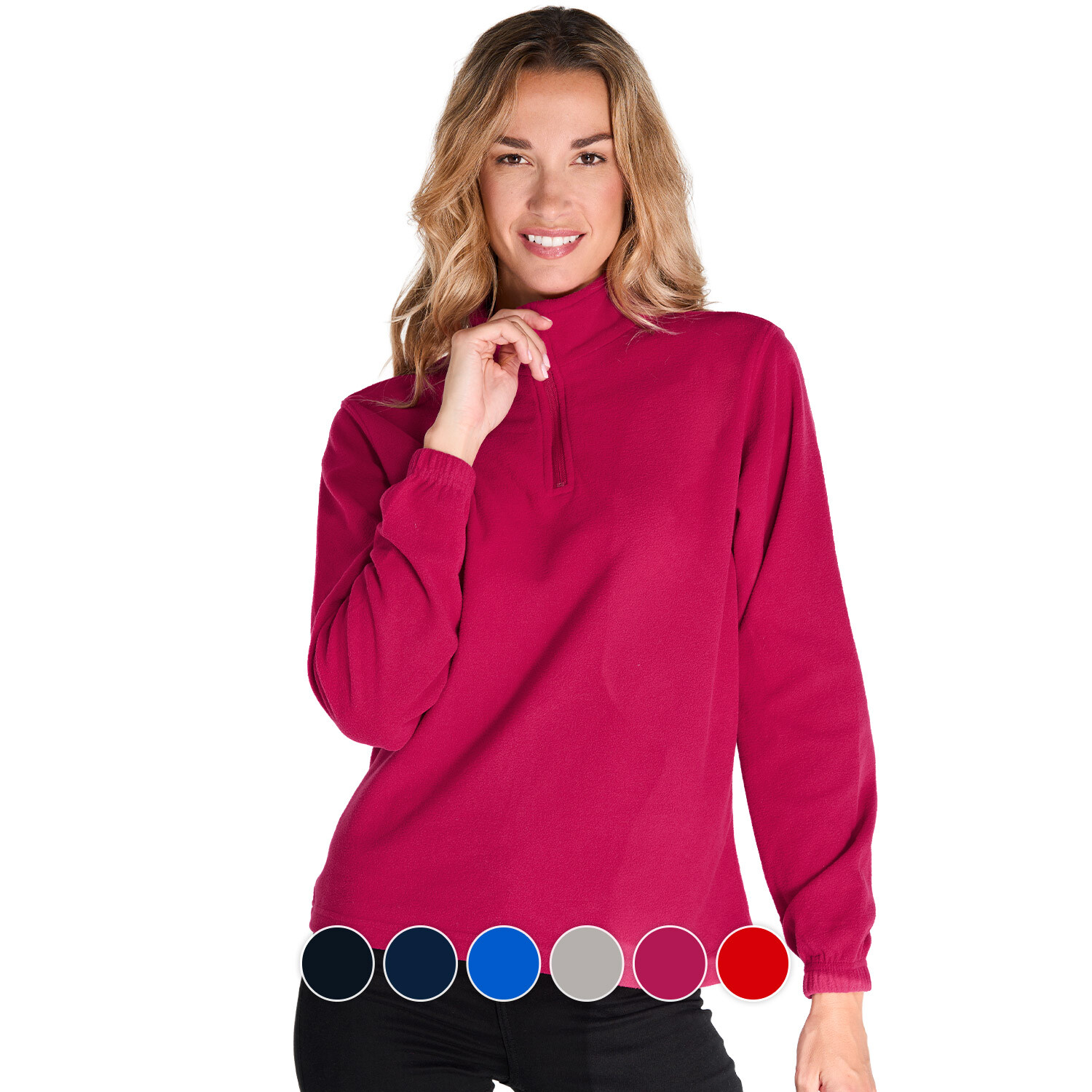 FYL - Polar fleece sweatshirt with half zip - Woman
