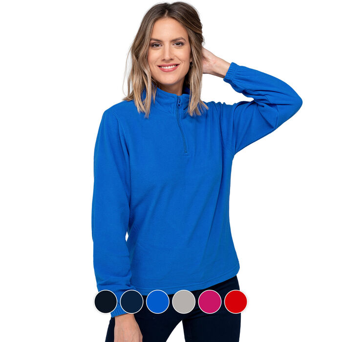 FYL - Polar fleece sweatshirt with half zip Micro - Woman