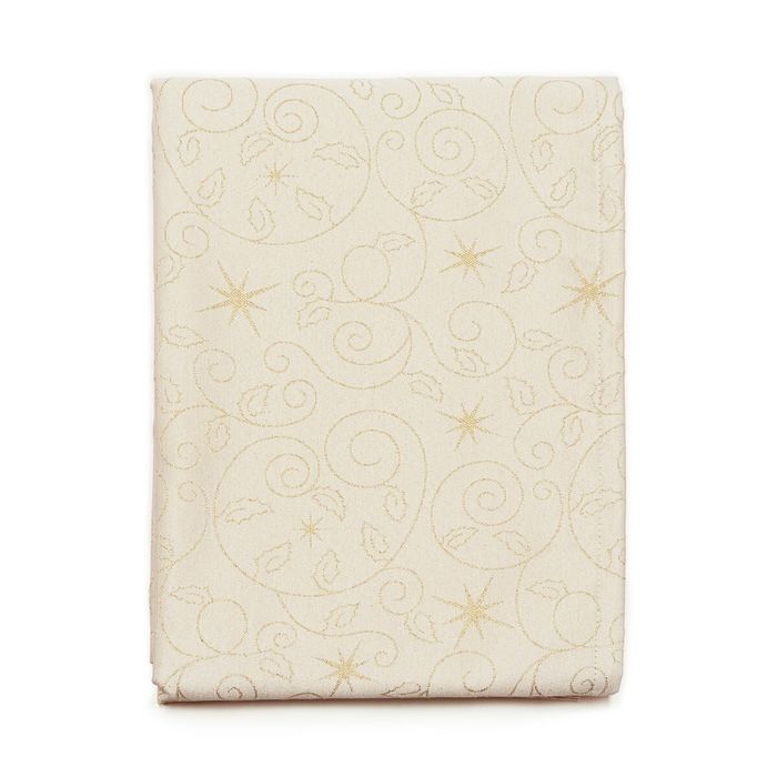 Toalha e guardanapos de mesa de Natal anti-nódoa Christmas Stars - Bege