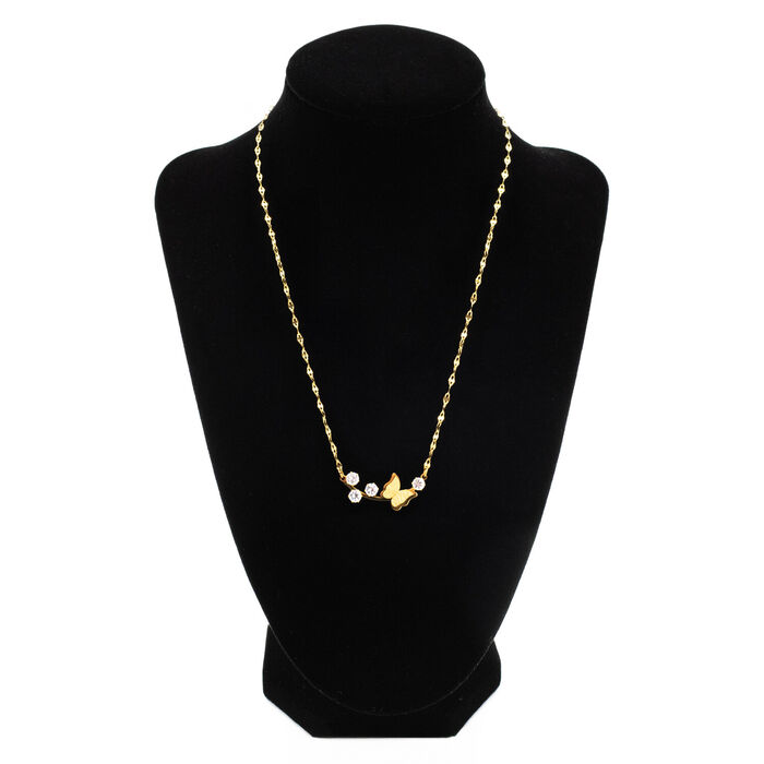 FYL - Colar em aço Butterfly - Dourado