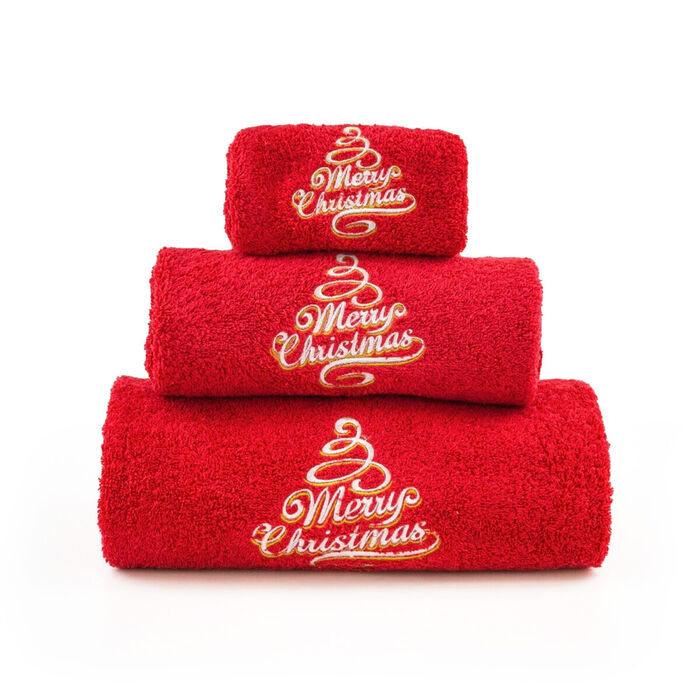 Conjunto toalhas de banho de Natal Merry Christmas