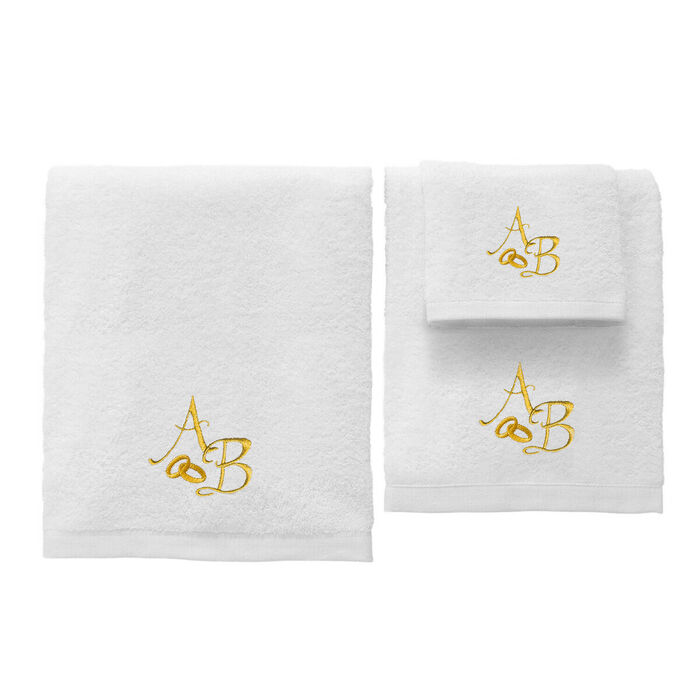 Bathrobe and towels bath set Wedding and Anniversary - Personalized