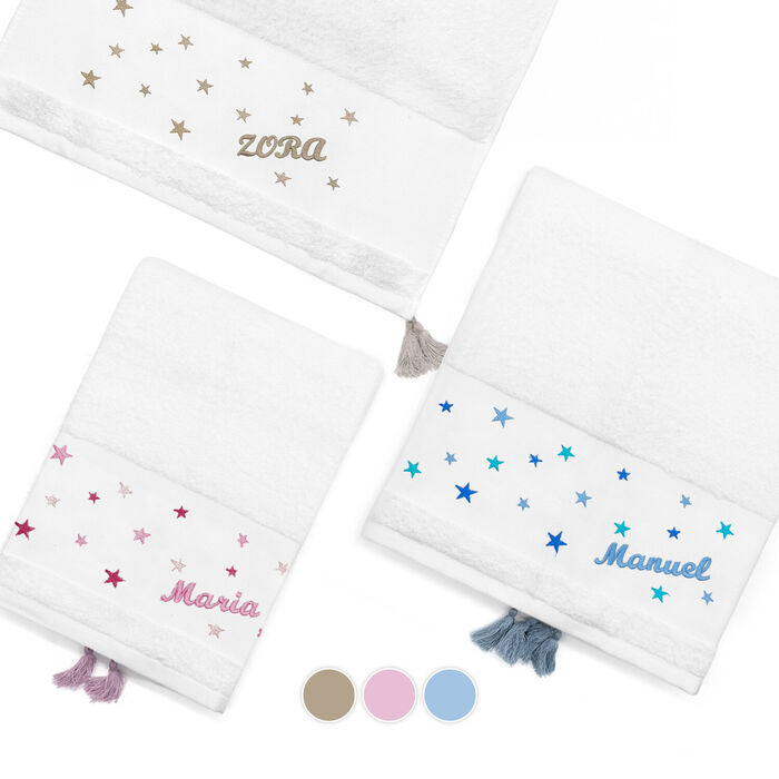 Bath towels set Stars - Personalized