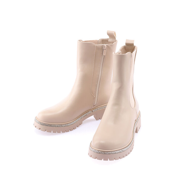 FYL - Botas ecopele Foggia - Mulher - Creme