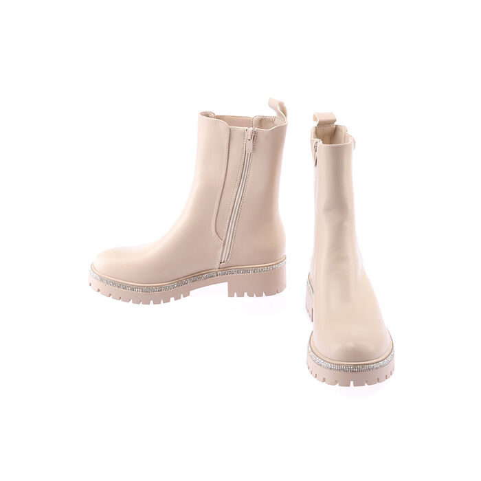 FYL - Botas ecopele Foggia - Mulher - Creme