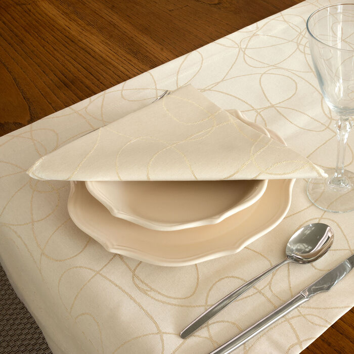 Runner de mesa de Natal anti-nódoa Golden Lines