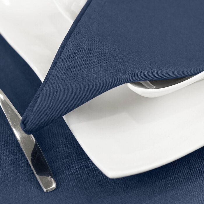 Plain anti-stain restaurant napkins - Blue