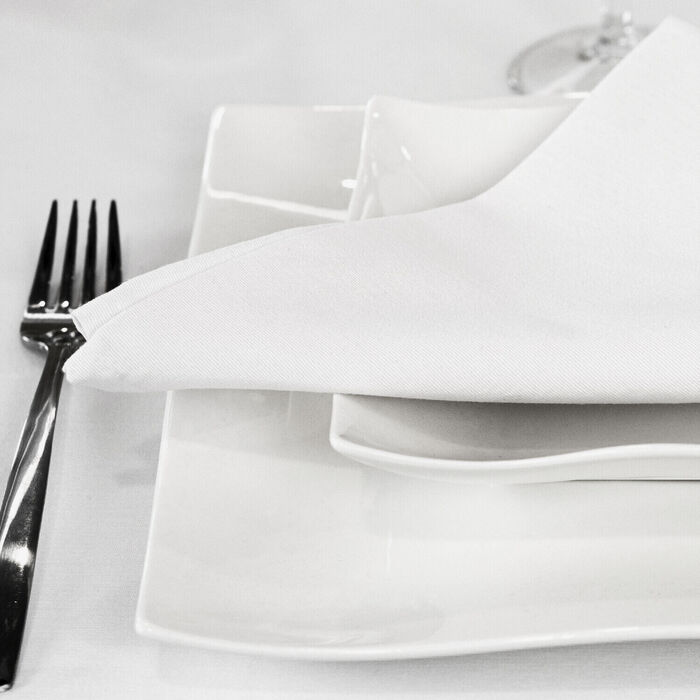 Guardanapos de restauração anti-nódoa Liso - Branco