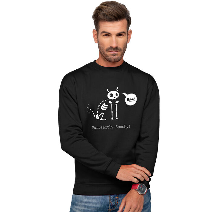 FYL - Sweatshirt de Halloween SkellyCat - Unissexo