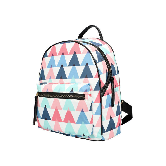 FYL - Mochila criança - 263 - Rosa - Triângulos