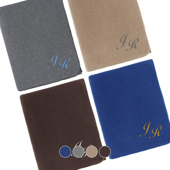 Polar fleece blanket - Personalized - Monogram