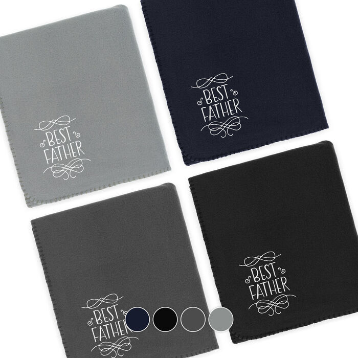 FYL - Polar fleece blanket - Best Father embroidery